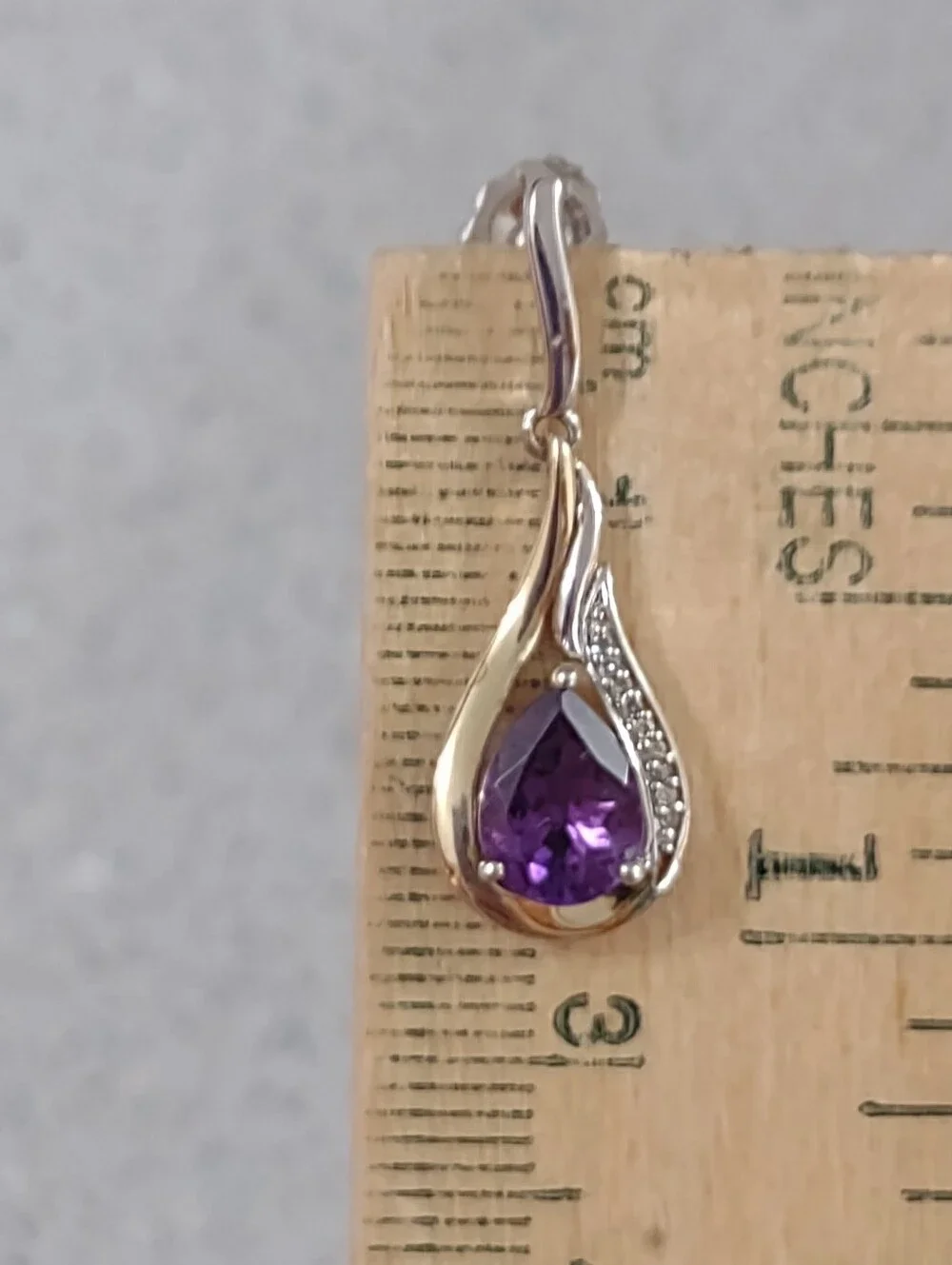 Amethyst SS/14K Earrings